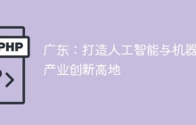 广东：打造人工智能与机器人产业创新高地