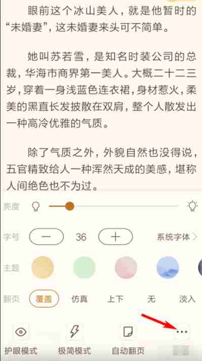 书旗小说怎么设置字间距