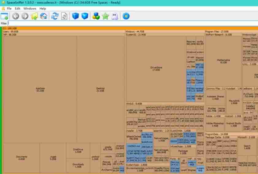 spacesniffer怎么快速查看文件夹大小?-spacesniffer快速查看文件夹大小的方法