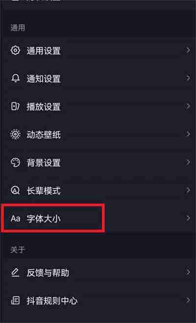 抖音界面字体大小怎么设置的