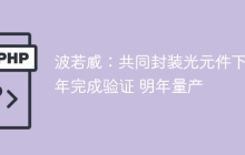 波若威：共同封装光元件下半年完成验证 明年量产