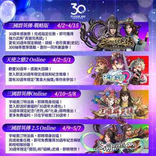 《神州》X《幻想三国志》合作内容重现「凤凰誓、黄帝篇」剧情 宇峻奥汀 30 周年庆典开启