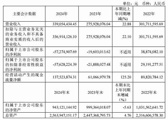 瑞华泰2024年实现营收3.39亿元，亏损同比扩大192.17%