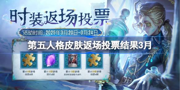 第五人格皮肤返场投票结果3月-第五人格返场皮肤有哪些
