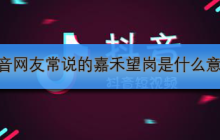抖音网友常说的嘉禾望岗是什么意思