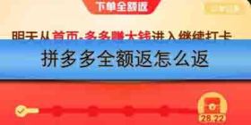 拼多多全额返怎么返