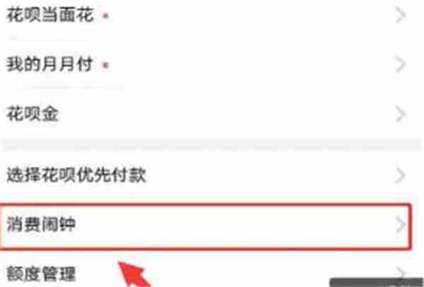 支付宝花呗消费闹钟怎么设置