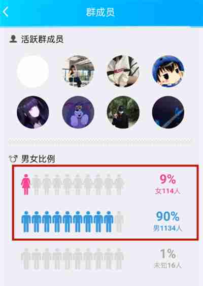 QQ群怎么看男女人数比例