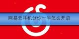 网易云耳机分你一半怎么开启