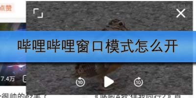 哔哩哔哩窗口模式怎么开