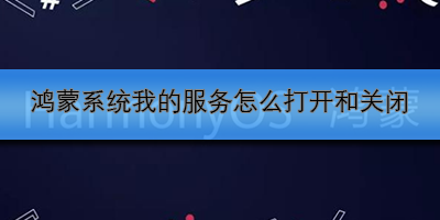 鸿蒙系统我的服务怎么打开和关闭