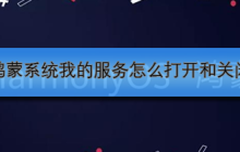 鸿蒙系统我的服务怎么打开和关闭
