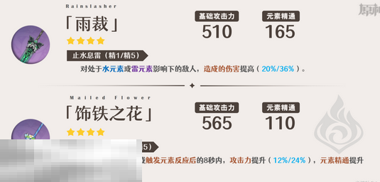 原神嘉明武器带什么 原神嘉明武器推荐