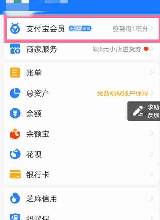 支付宝如何查看家庭积分