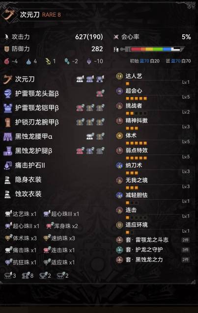 怪物猎人荒野太刀百会配装方案 技能少体术拉满
