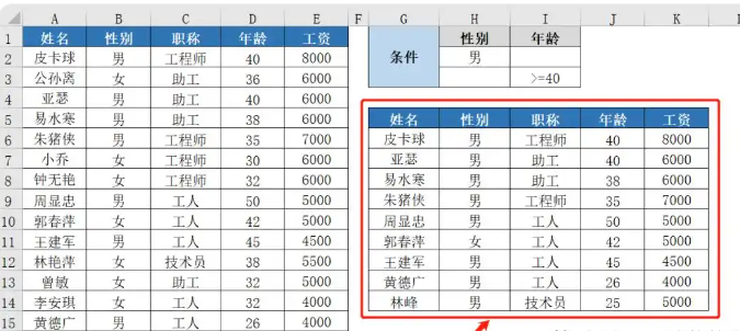 Excel高级筛选怎么用 Excel高级筛选的使用方法