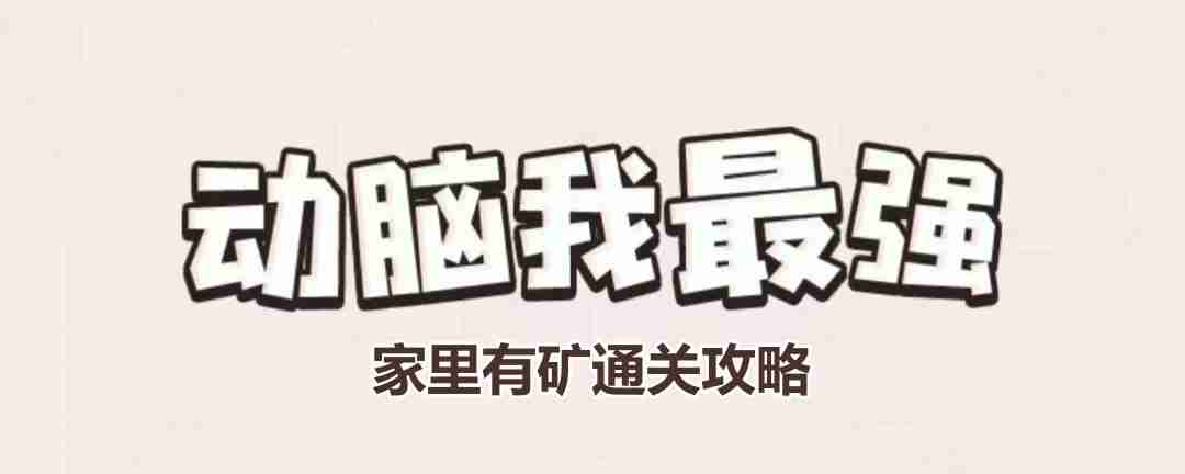 动脑我最强家里有矿怎么过-家里有矿通关攻略