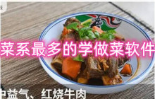 菜系最多的学做菜软件有哪些 品种多的菜谱软件推荐