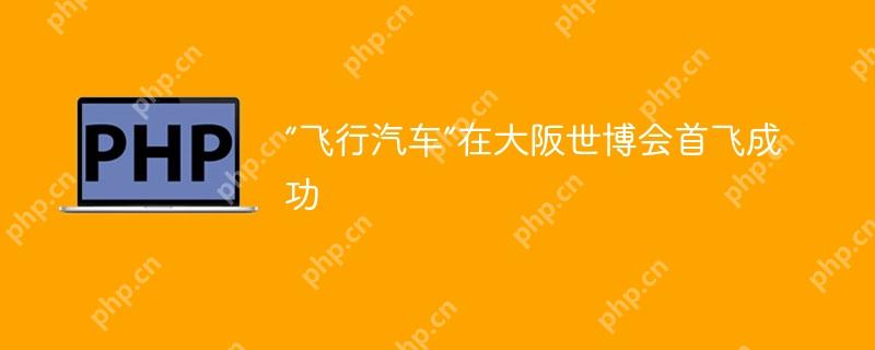 “飞行汽车”在大阪世博会首飞成功