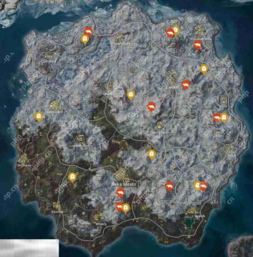 PUBG雪地图保安室位置图大全 维寒迪安全门分布图