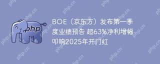 BOE（京东方）发布第一季度业绩预告 超63%净利增幅叩响2025年开门红