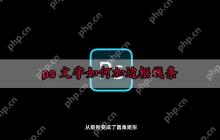 ps文字如何加边框线条