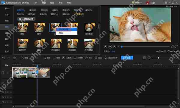 迅捷视频剪辑软件怎么添加转场