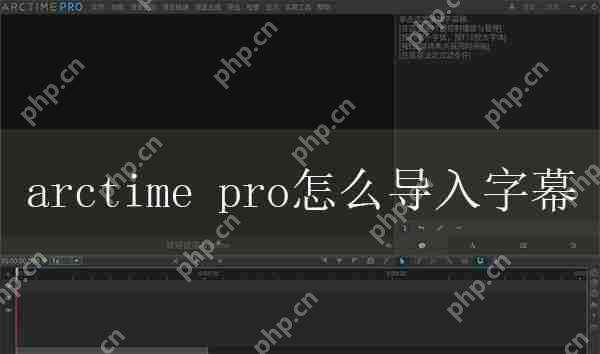 arctime pro怎么导入字幕
