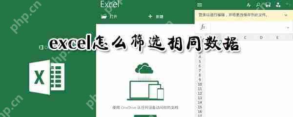 excel相同数据怎么筛选？相同数据筛选流程分享