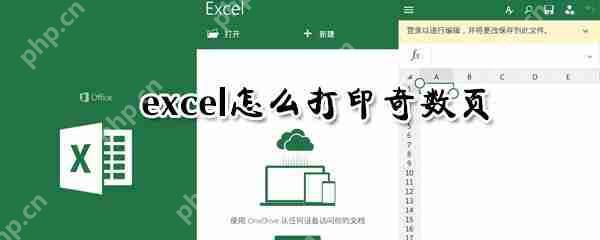 excel奇数页怎么打印 打印奇数页方法详解
