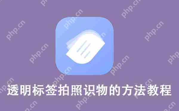 透明标签拍照识物的方法教程