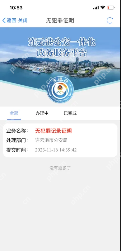 苏服办app开无犯罪记录证明流程