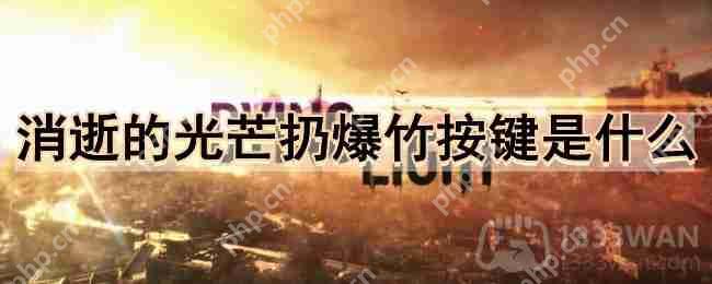 消逝的光芒扔爆竹按键是什么-扔爆竹方法分享