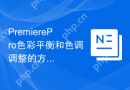PremierePro色彩平衡和色调调整的方法和技巧