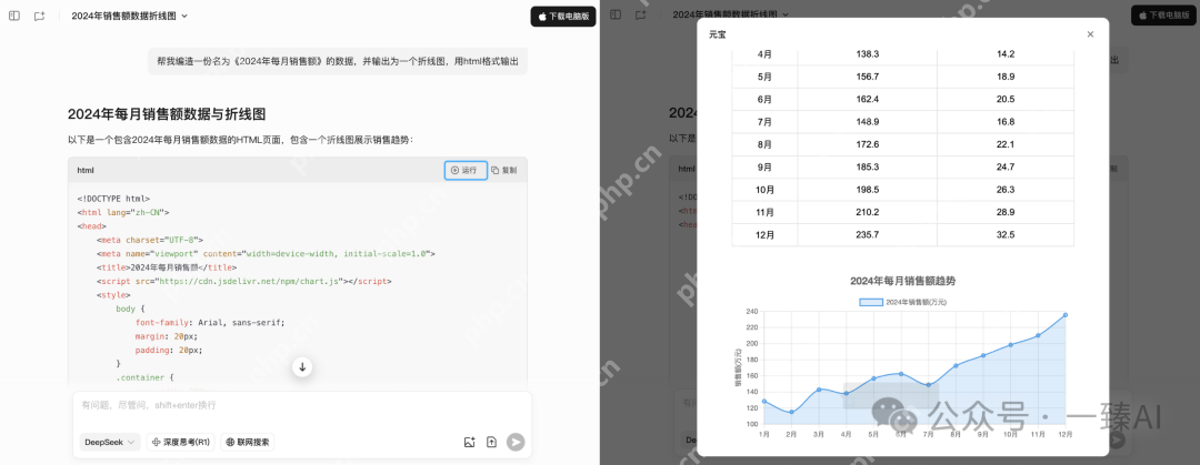 一句话!教会你用腾讯元宝+DeepSeek绘制各种图表,99%的人都不知道