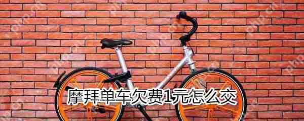 摩拜单车欠费1元如何交？摩拜单车欠费1元缴费方法一览
