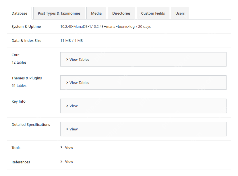 收集WordPress 相关信息插件： System Dashboard