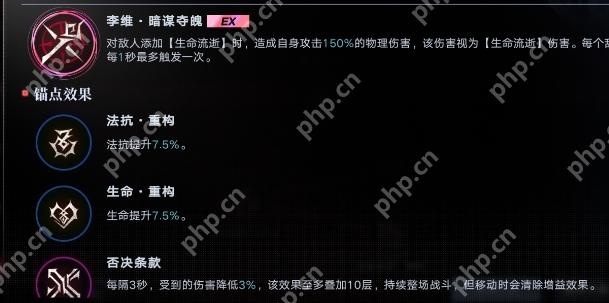 无期迷途李维重构加点建议