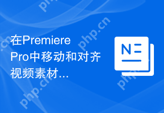 在PremierePro中移动和对齐视频素材的方法