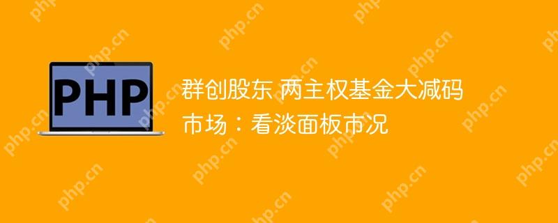 群创股东 两主权基金大减码 市场：看淡面板市况