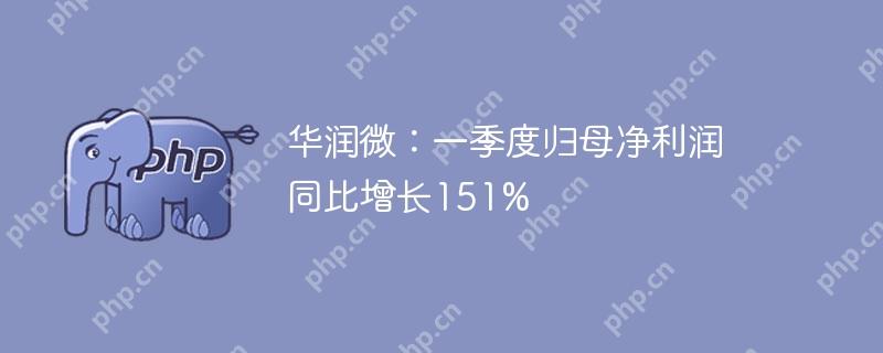 华润微:一季度归母净利润同比增长151%
