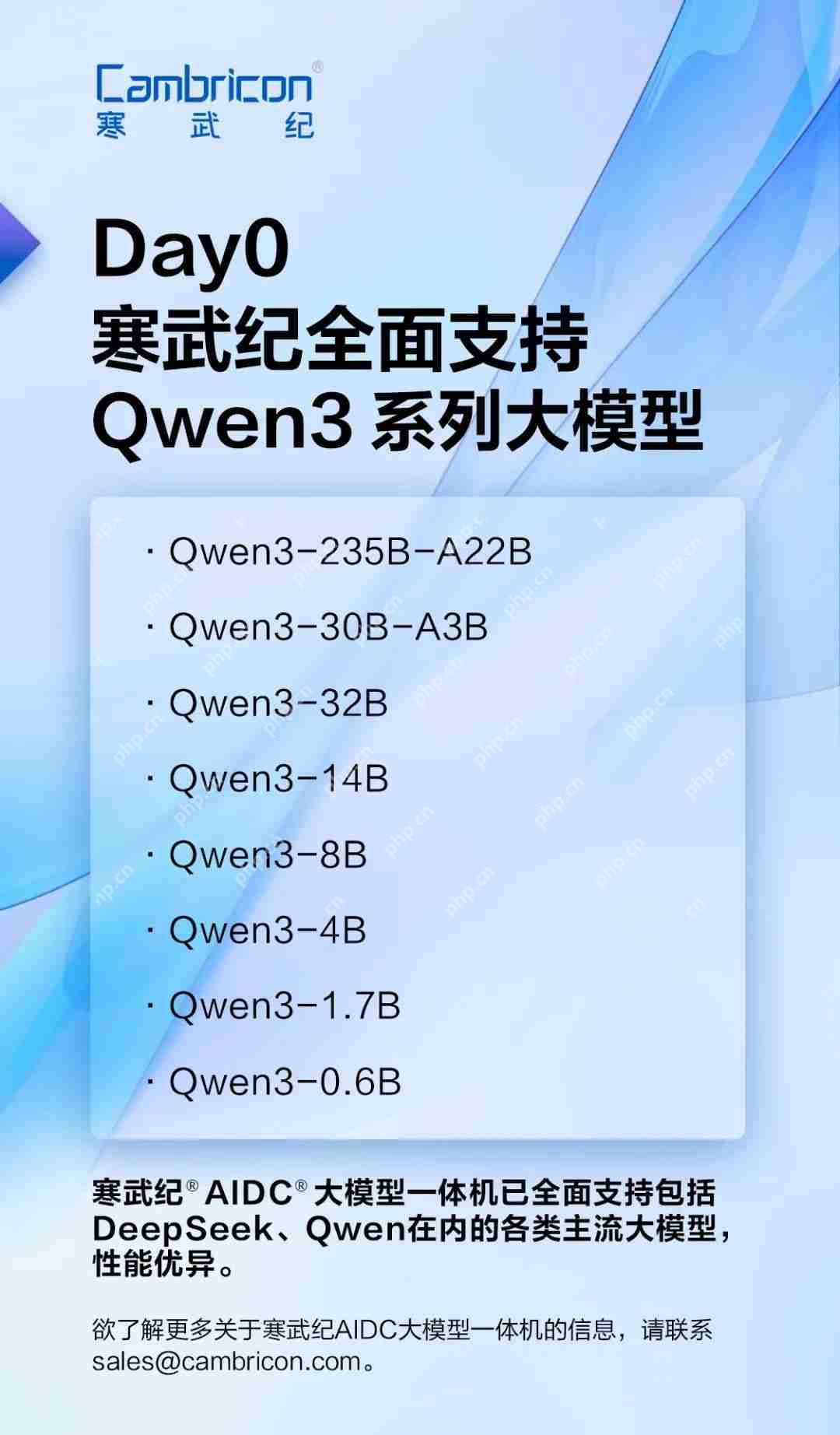 Qwen3发布当天，寒武纪已完成全系列支持