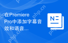 在PremierePro中添加字幕音效和语音旁白的方法