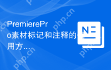PremierePro素材标记和注释的使用方法