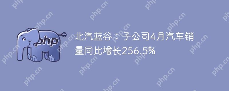 北汽蓝谷：子公司4月汽车销量同比增长256.5%