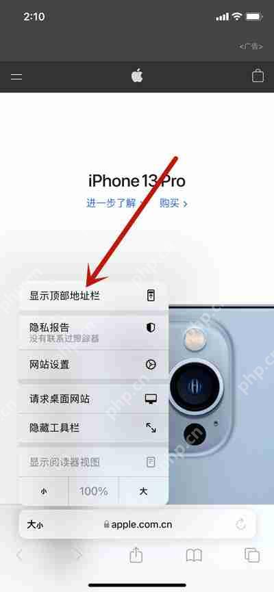 ios15系统safari浏览器搜索框怎么放在上面