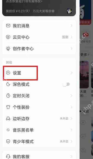 网易云音乐锁屏显示设置方法