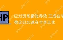 应对贸易紧张局势 三成在华德企拟加速在华本土化