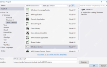 使用Visual Studio 2015 Community 开发windows服务