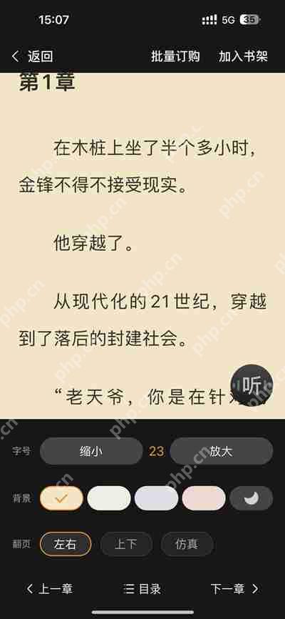 点众阅读怎么设置翻页模式